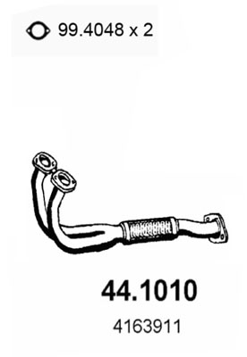 Tubo gas scarico ASSO 44.1010
