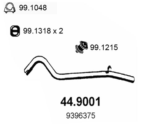 Tubo gas scarico ASSO 44.9001