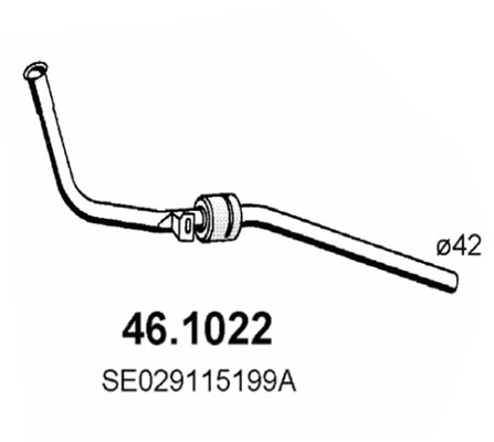 Tubo gas scarico ASSO 46.1022