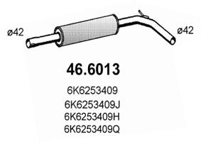 SILENZIATORE CENTRALE PER SEAT IBIZA 1.4-1.6i CORDOBA 1.4