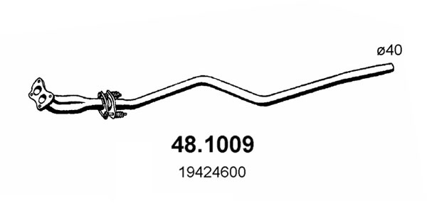 Tubo gas scarico ASSO 48.1009