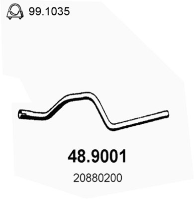 Tubo gas scarico ASSO 48.9001
