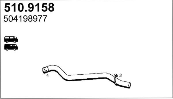 Tubo gas scarico ASSO 510.9158