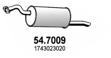 MARMITTA SILENZIATORE POSTERIORE PER TOYOTA YARIS 1.0