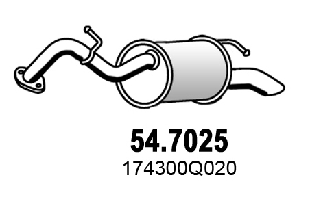 MARMITTA TERMINALE per TOYOTA YARIS 1.0 05-11