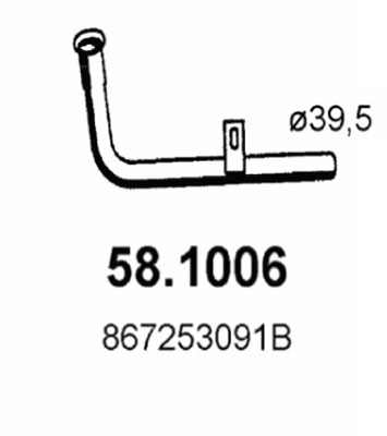 Tubo gas scarico ASSO 58.1006