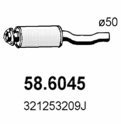Silenziatore centrale ASSO 58.6045