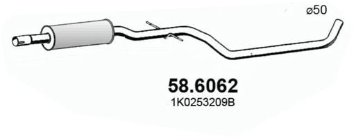 Silenziatore centrale ASSO 58.6062