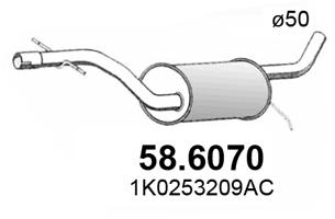 Silenziatore centrale ASSO 58.6070