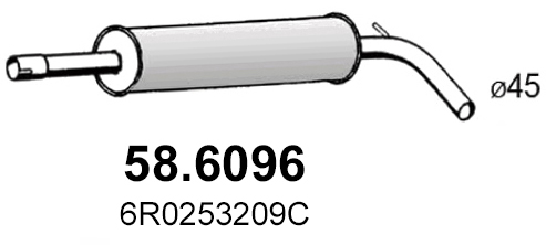 Silenziatore centrale ASSO 58.6096