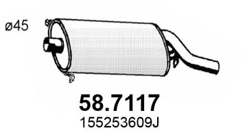 ASSO SILENZIATORE POSTERIORE VOLKSWAGEN