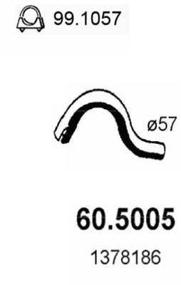 Tubo gas scarico ASSO 60.5005