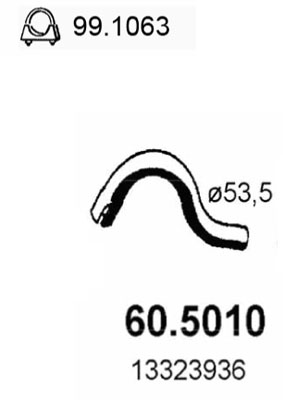 Tubo gas scarico ASSO 60.5010