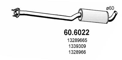 Silenziatore centrale ASSO 60.6022