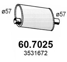 Silenziatore posteriore ASSO 60.7025