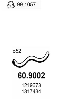 Tubo gas scarico ASSO 60.9002