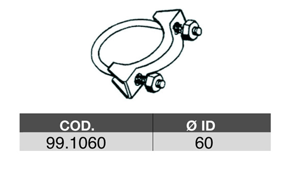 Connettore tubi, imp. gas scarico ASSO 99.1060