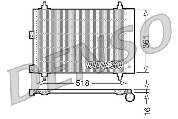 Condensatore, climatizzatore DENSO DCN07006