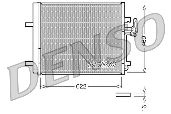 Condensatore, climatizzatore DENSO DCN10016