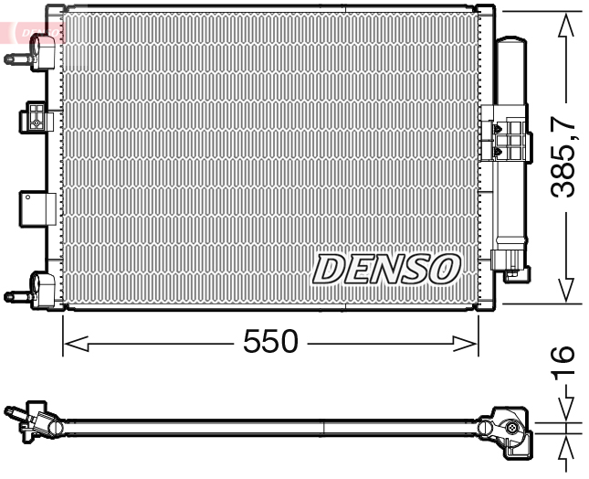 Condensatore, climatizzatore DENSO DCN10046
