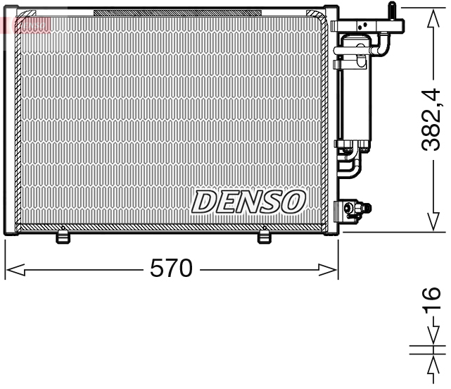 Condensatore, climatizzatore DENSO DCN10052