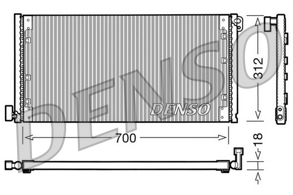 Condensatore, climatizzatore DENSO DCN12001