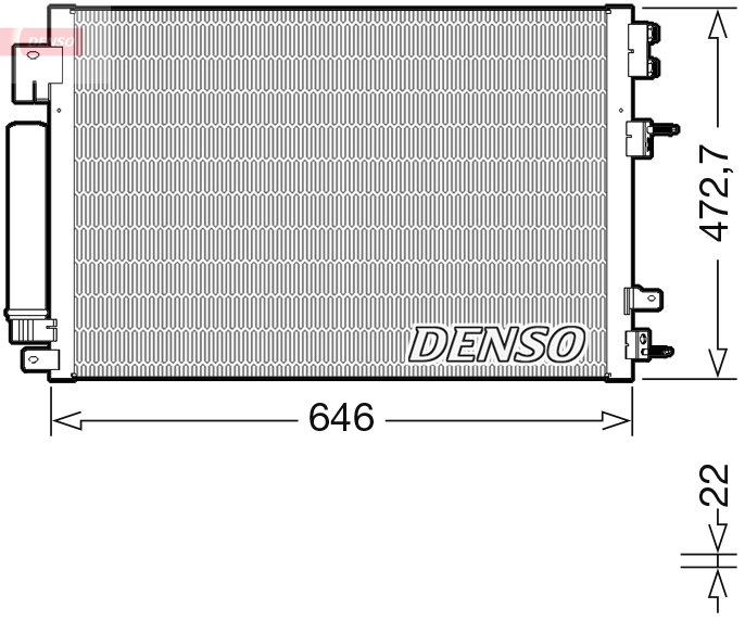 Condensatore, climatizzatore DENSO DCN13021