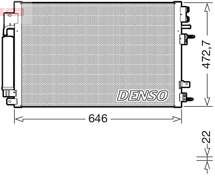 Condensatore, climatizzatore DENSO DCN13022