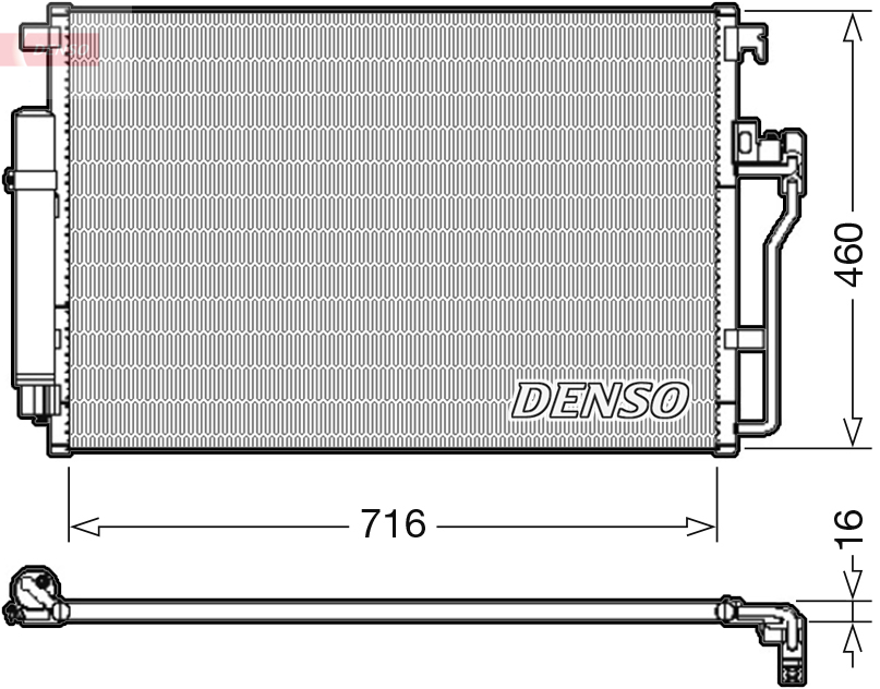 Condensatore, climatizzatore DENSO DCN17008
