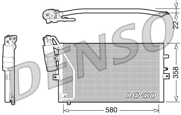 Condensatore, climatizzatore DENSO DCN25003