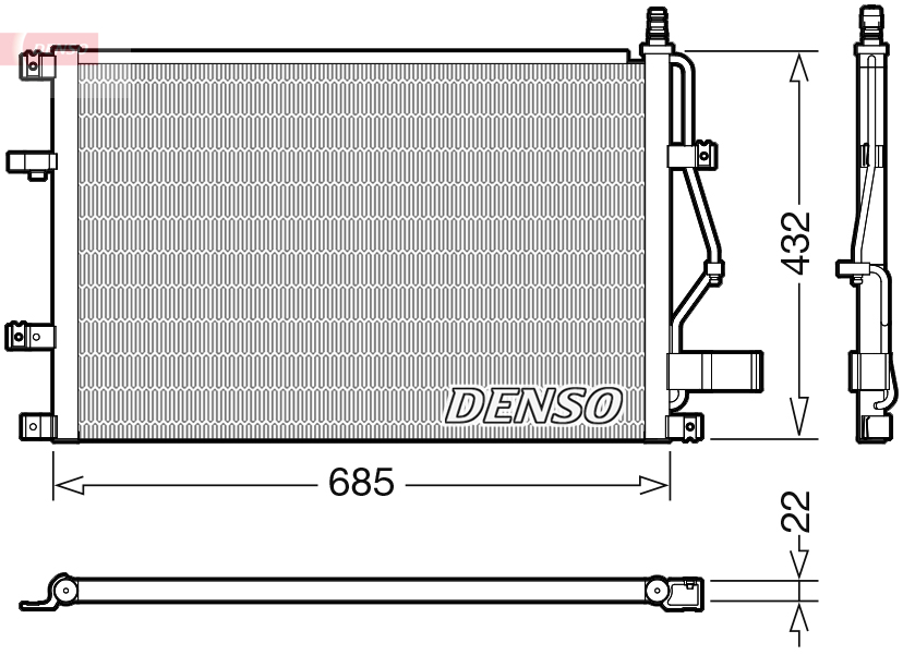 Condensatore, climatizzatore DENSO DCN33013