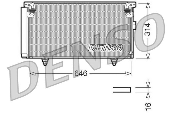 Condensatore, climatizzatore DENSO DCN36001