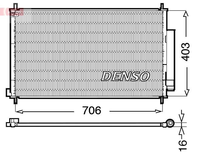 Condensatore, climatizzatore DENSO DCN40013