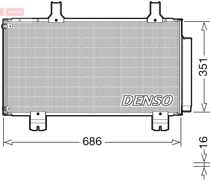 Condensatore, climatizzatore DENSO DCN40028