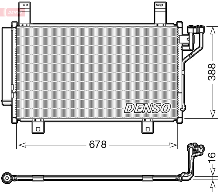 Condensatore, climatizzatore DENSO DCN44009