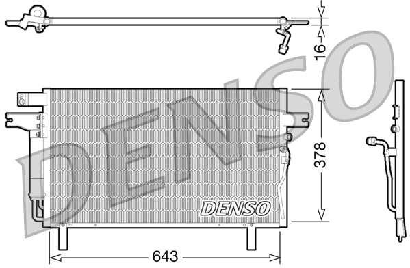 Condensatore, climatizzatore DENSO DCN46016