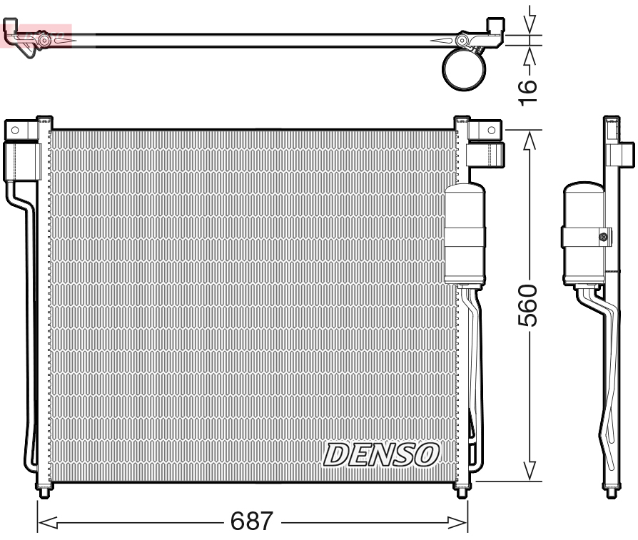 Condensatore, climatizzatore DENSO DCN46037