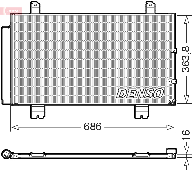 Condensatore, climatizzatore DENSO DCN51016