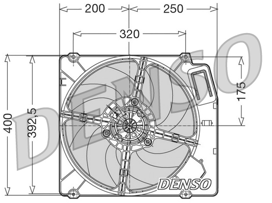 Ventola, raffreddamento motore DENSO DER01003