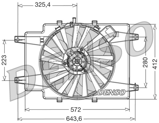 Ventola, raffreddamento motore DENSO DER01007