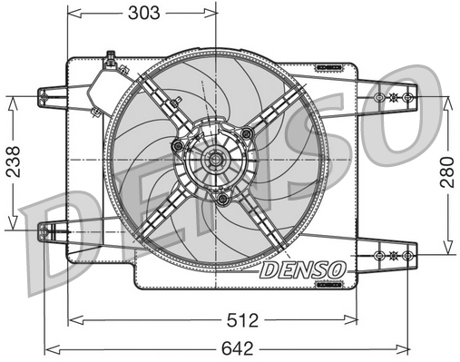 Ventola, raffreddamento motore DENSO DER01011