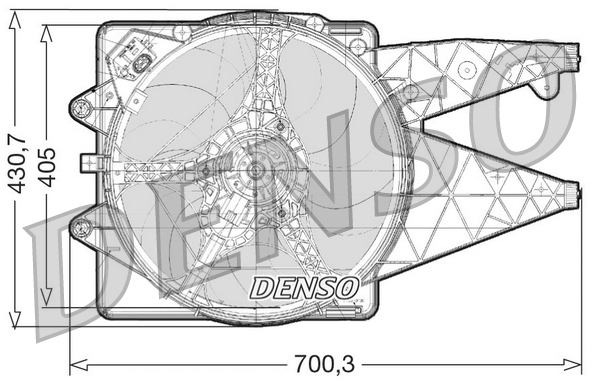 Ventola, raffreddamento motore DENSO DER01020