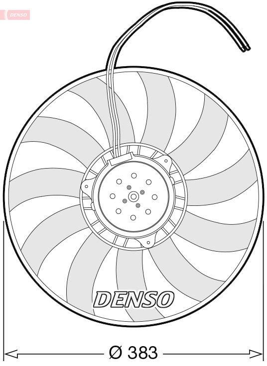 Ventola, raffreddamento motore DENSO DER02007