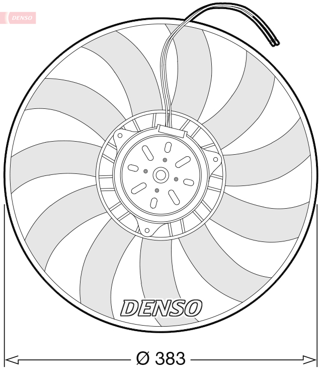 Ventola, raffreddamento motore DENSO DER02009