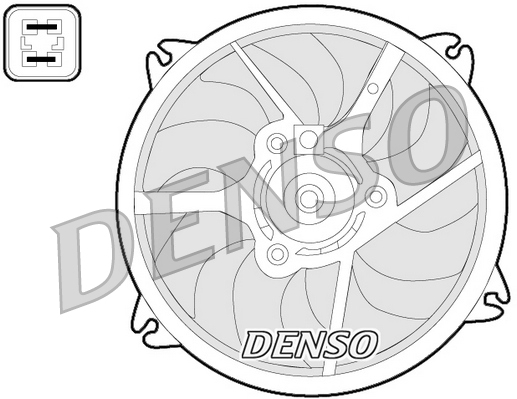 Ventola, raffreddamento motore DENSO DER07006