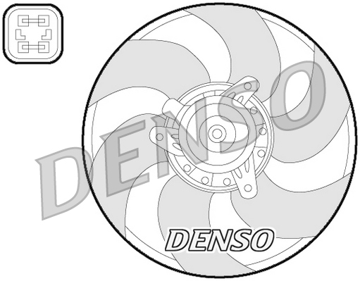 Ventola, raffreddamento motore DENSO DER07009
