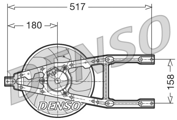 Ventola, raffreddamento motore DENSO DER09012