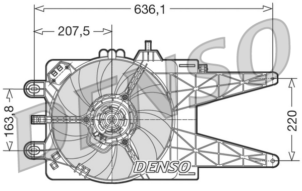 Ventola, raffreddamento motore DENSO DER09015