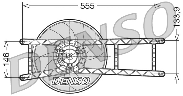 Ventola, raffreddamento motore DENSO DER09017