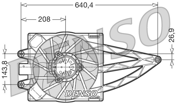Ventola, raffreddamento motore DENSO DER09018